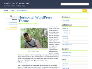horisontal free wordpress theme