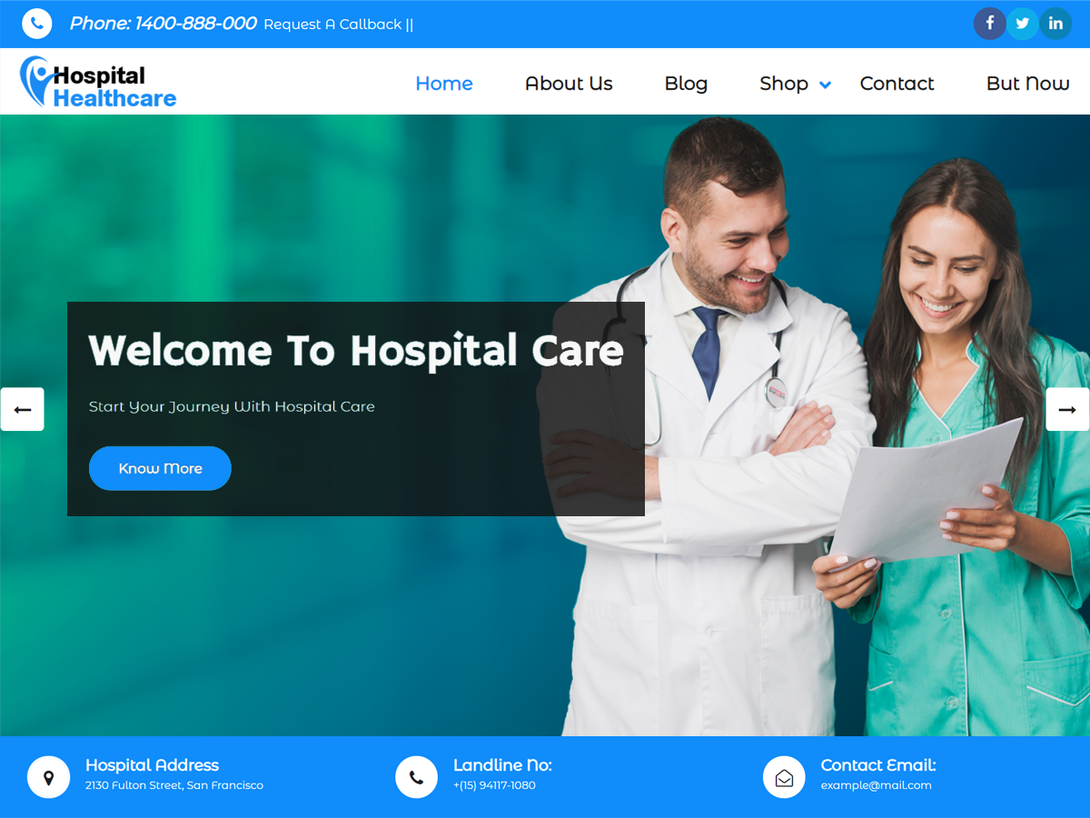 hospital-health-care free wordpress theme