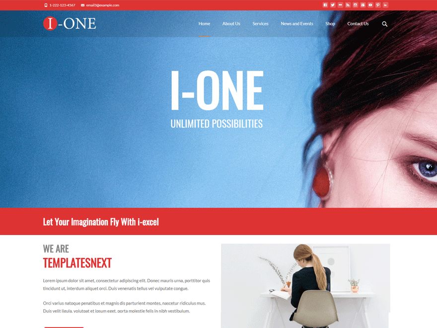 i-one free wordpress theme
