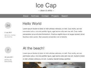 ice-cap free wordpress theme
