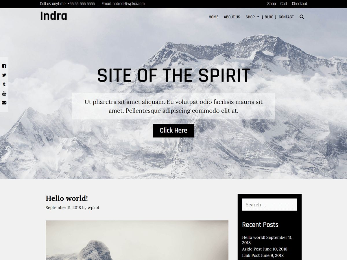 indra free wordpress theme
