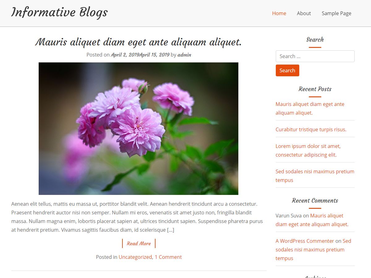 informative-blogs free wordpress theme