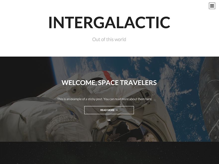 intergalactic free wordpress theme