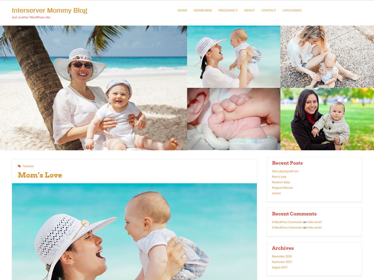 interserver-mommy-blog free wordpress theme