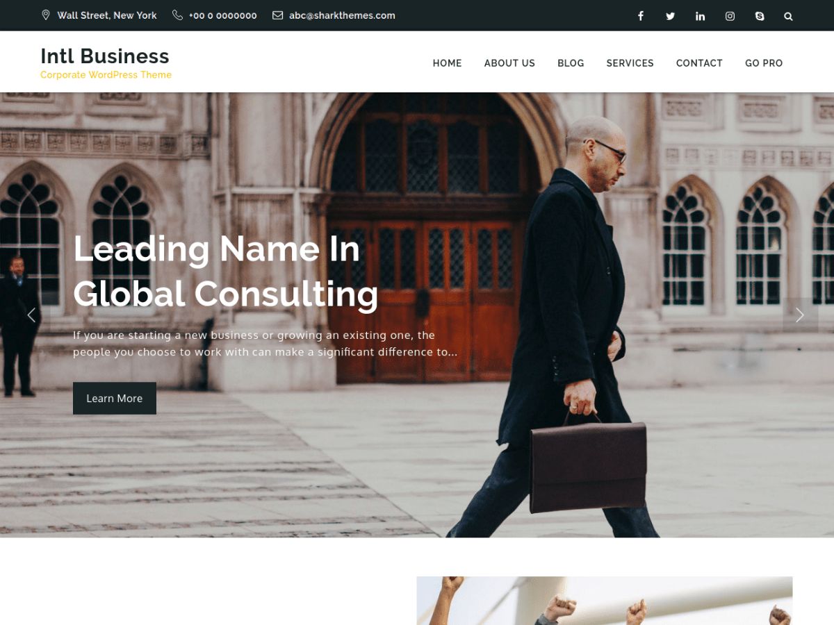 intl-business free wordpress theme