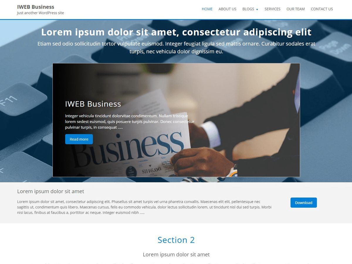 iweb-business free wordpress theme