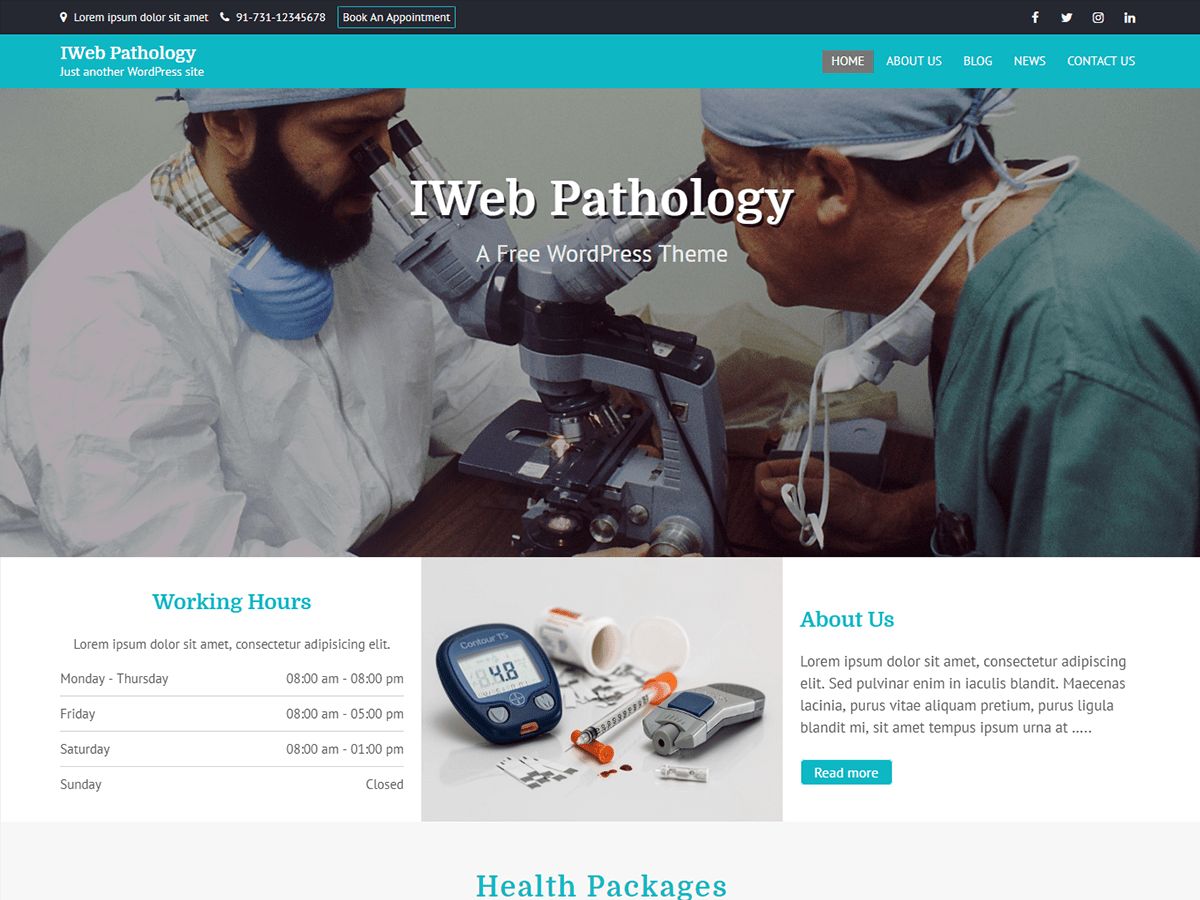 iweb-pathology free wordpress theme