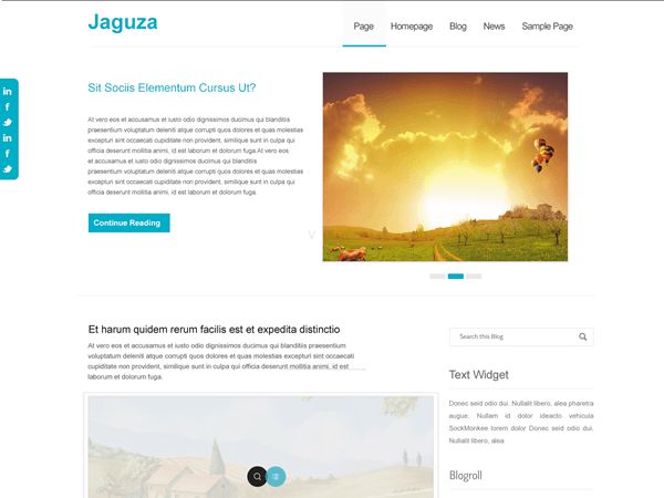 jaguza free wordpress theme