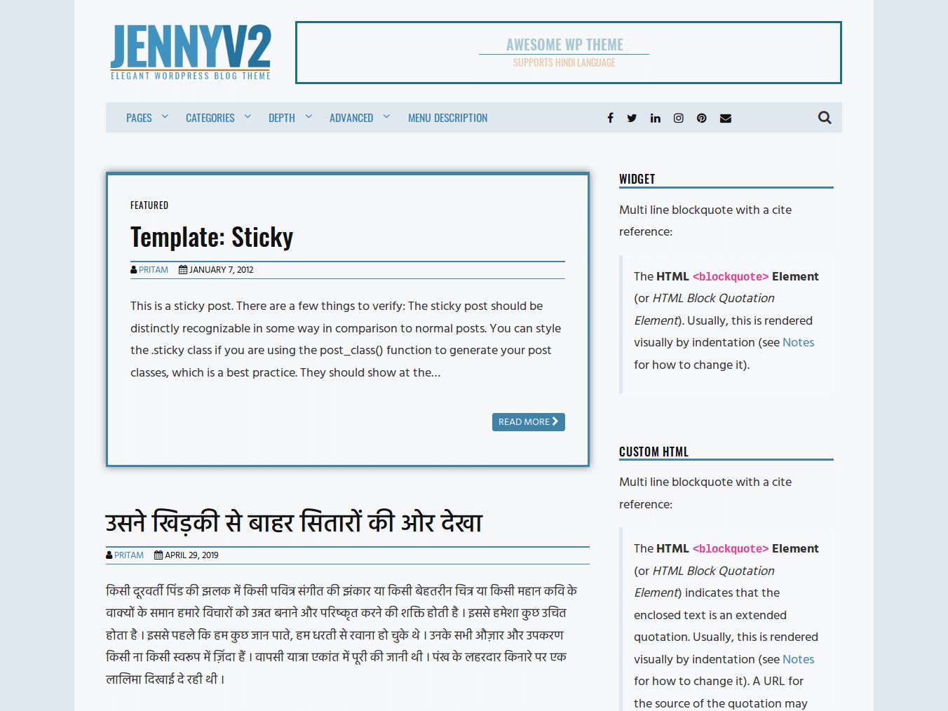 jenny free wordpress theme