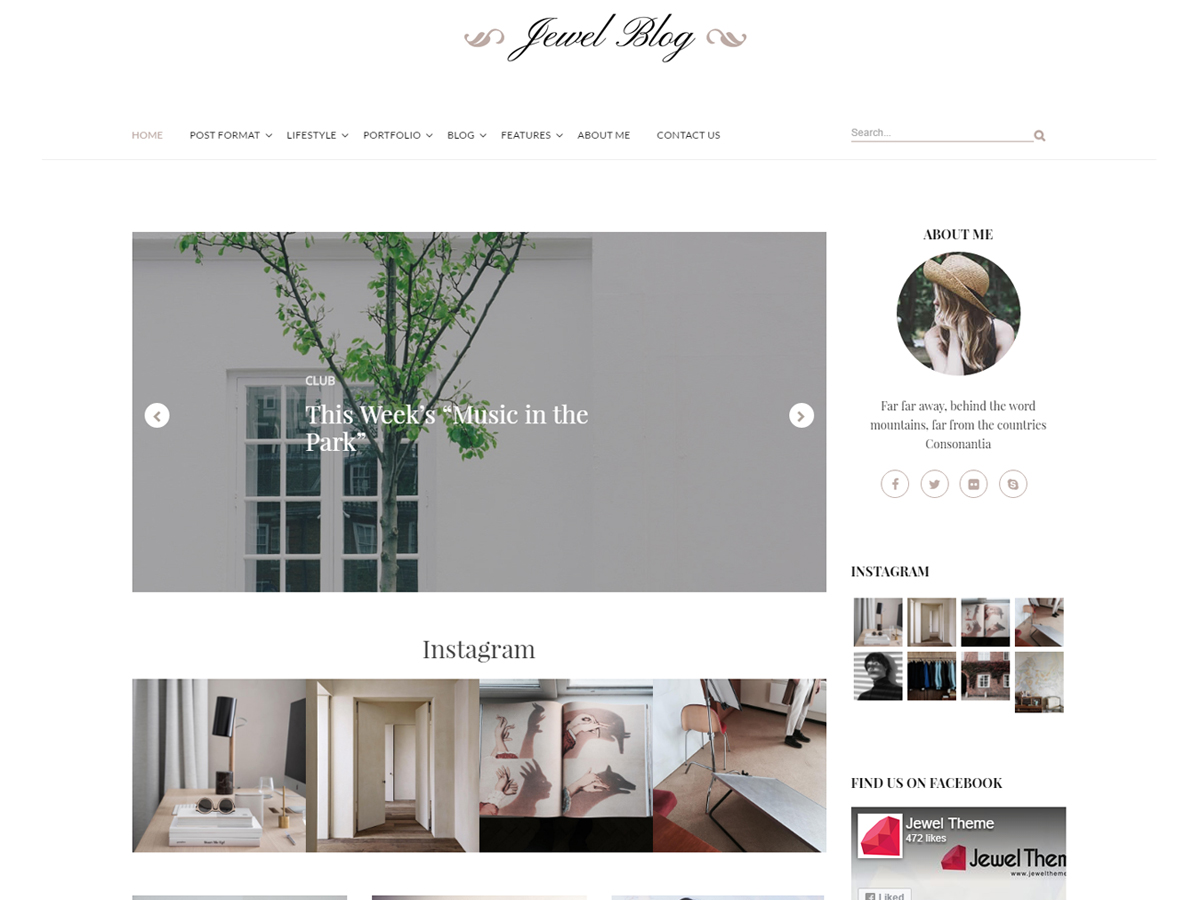 jewel-blog free wordpress theme
