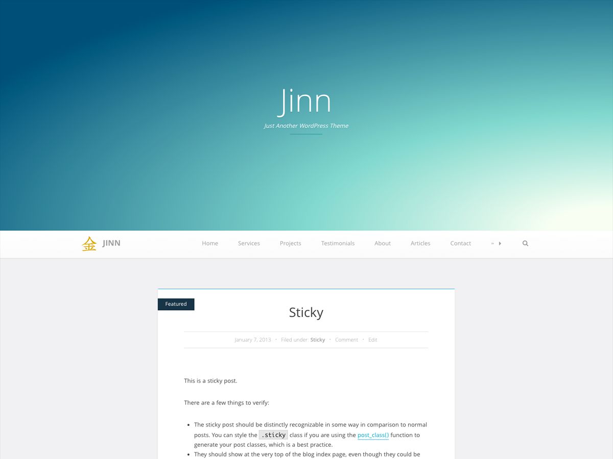 jinn free wordpress theme