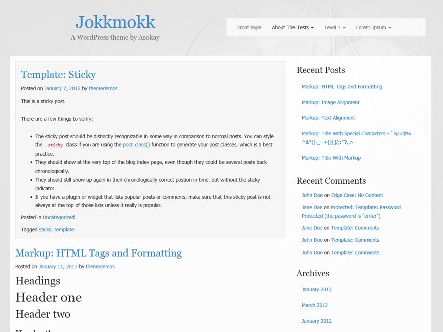 jokkmokk free wordpress theme