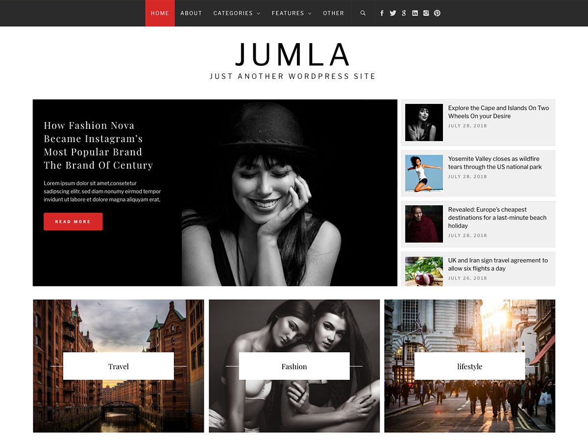 jumla free wordpress theme