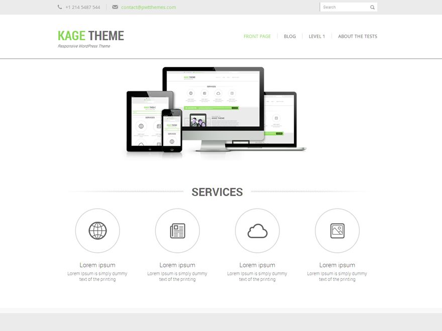 kage-green free wordpress theme