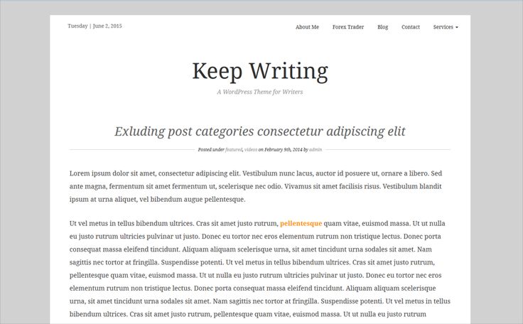 keepwriting free wordpress theme
