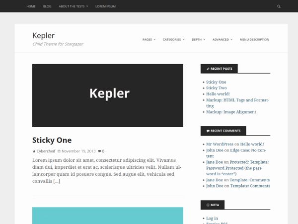 kepler free wordpress theme
