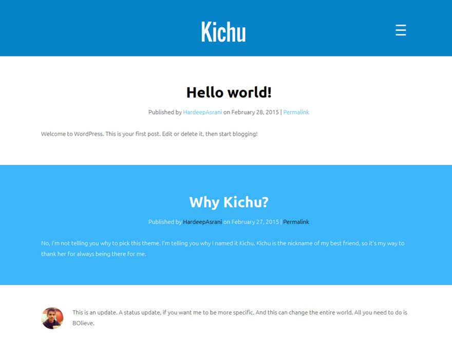 kichu free wordpress theme
