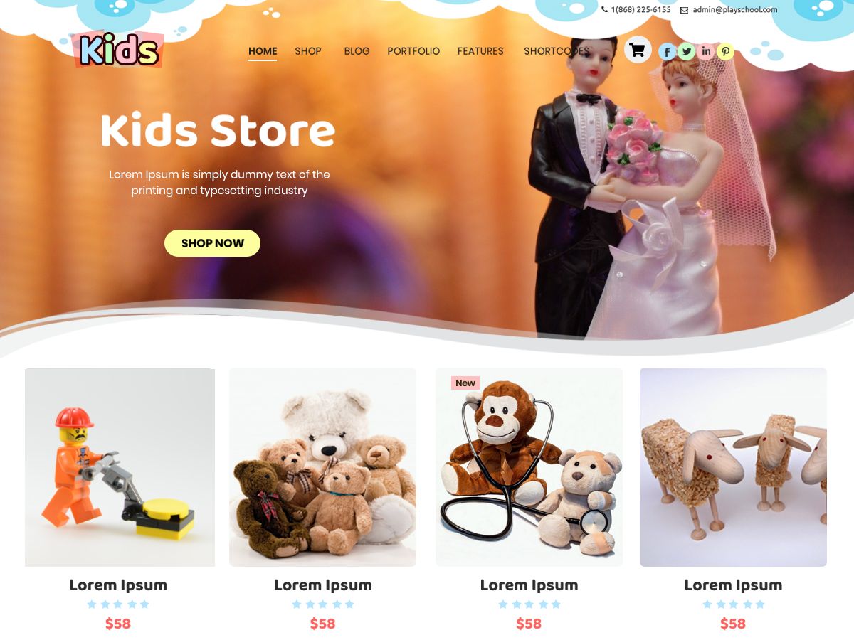 kids-online-store free wordpress theme
