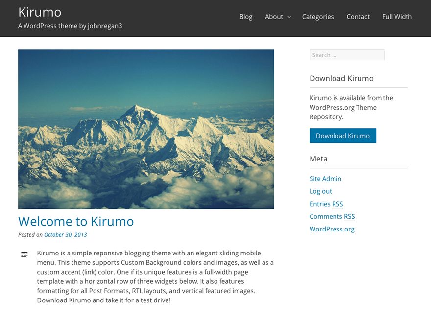 kirumo free wordpress theme