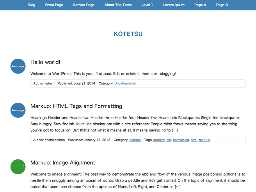 kotetsu free wordpress theme
