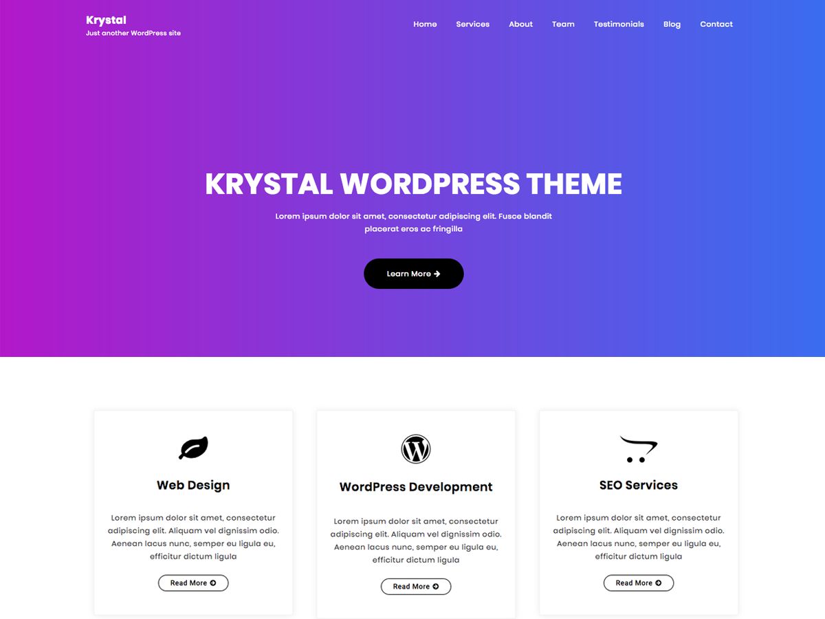 krystal free wordpress theme