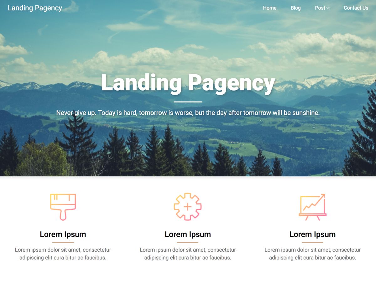 landing-pagency free wordpress theme