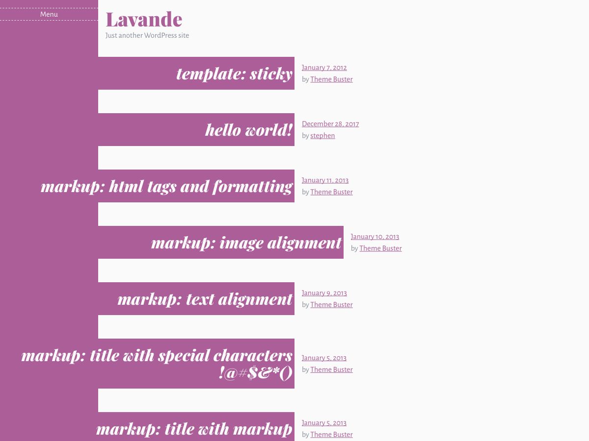 lavande free wordpress theme