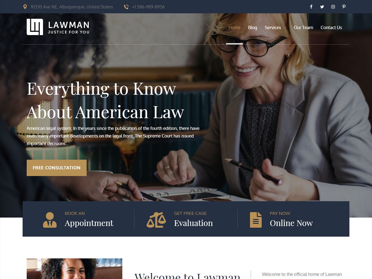 lawman free wordpress theme