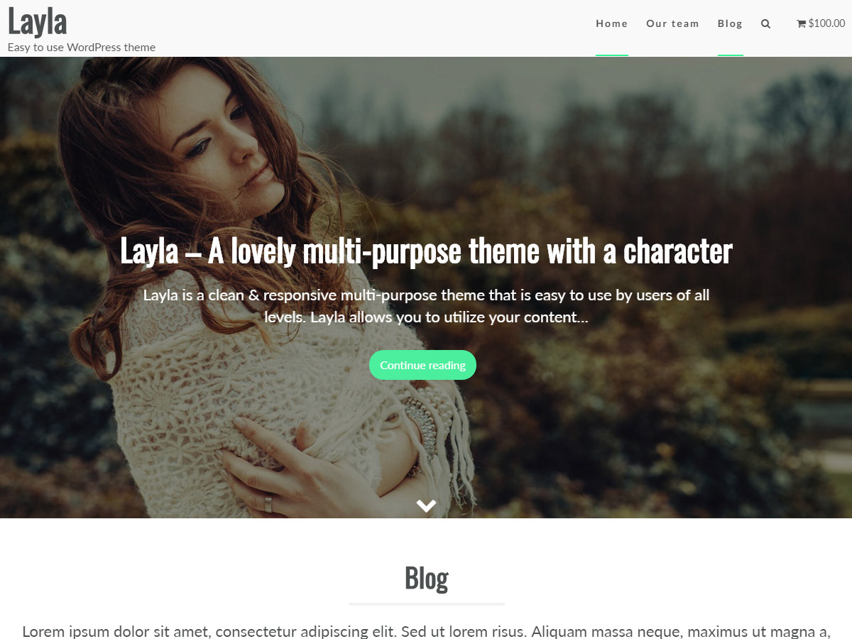 layla free wordpress theme