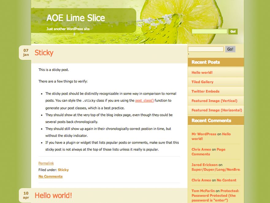 lime-slice free wordpress theme