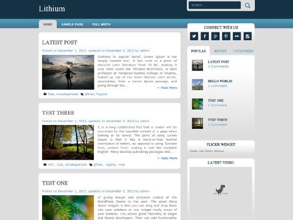 lithium free wordpress theme