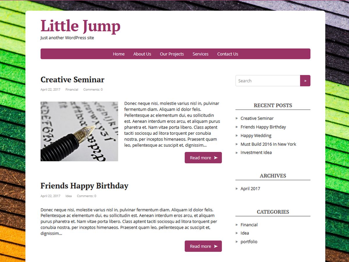 little-jump free wordpress theme