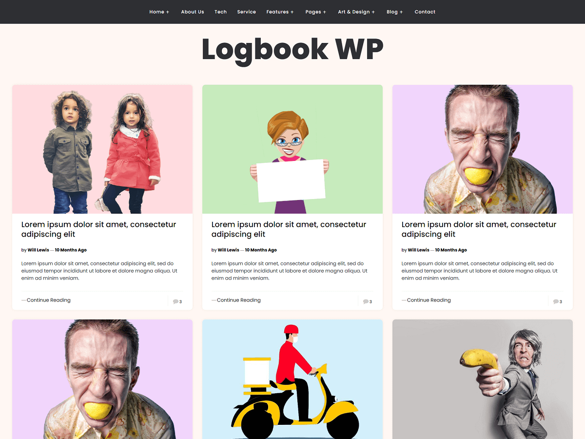 logbook-wp free wordpress theme