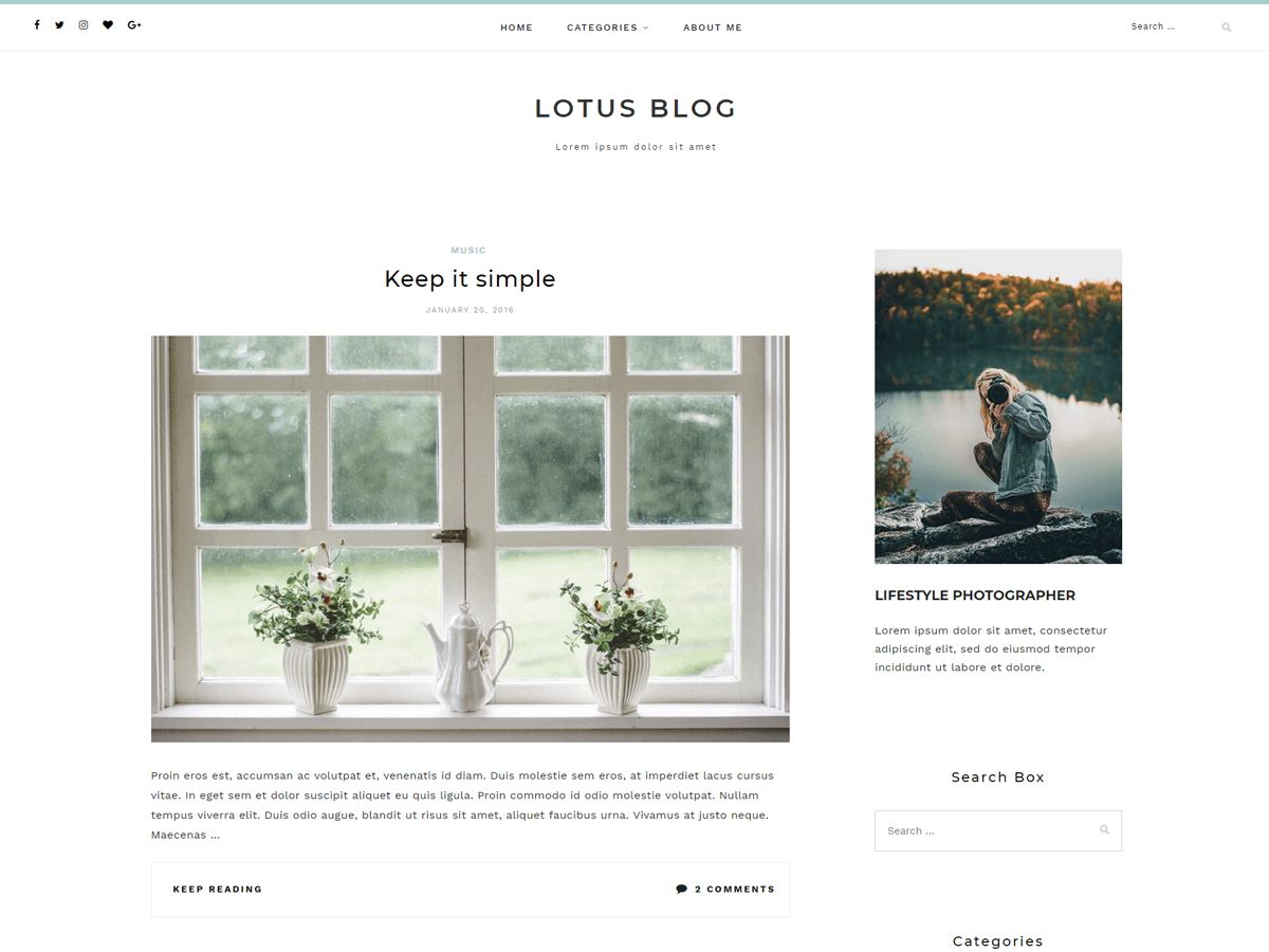 lotuslite free wordpress theme