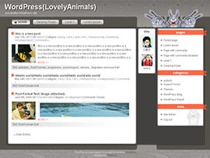 lovelyanimals free wordpress theme