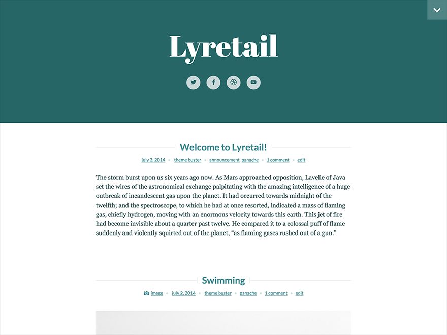 lyretail free wordpress theme