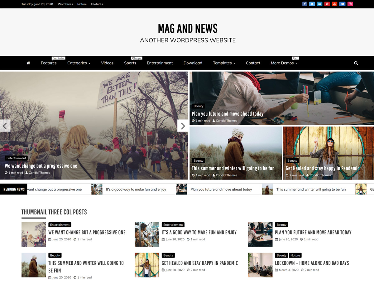 mag-and-news free wordpress theme
