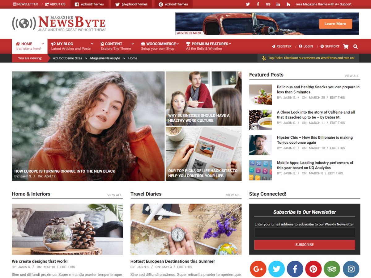 magazine-news-byte free wordpress theme