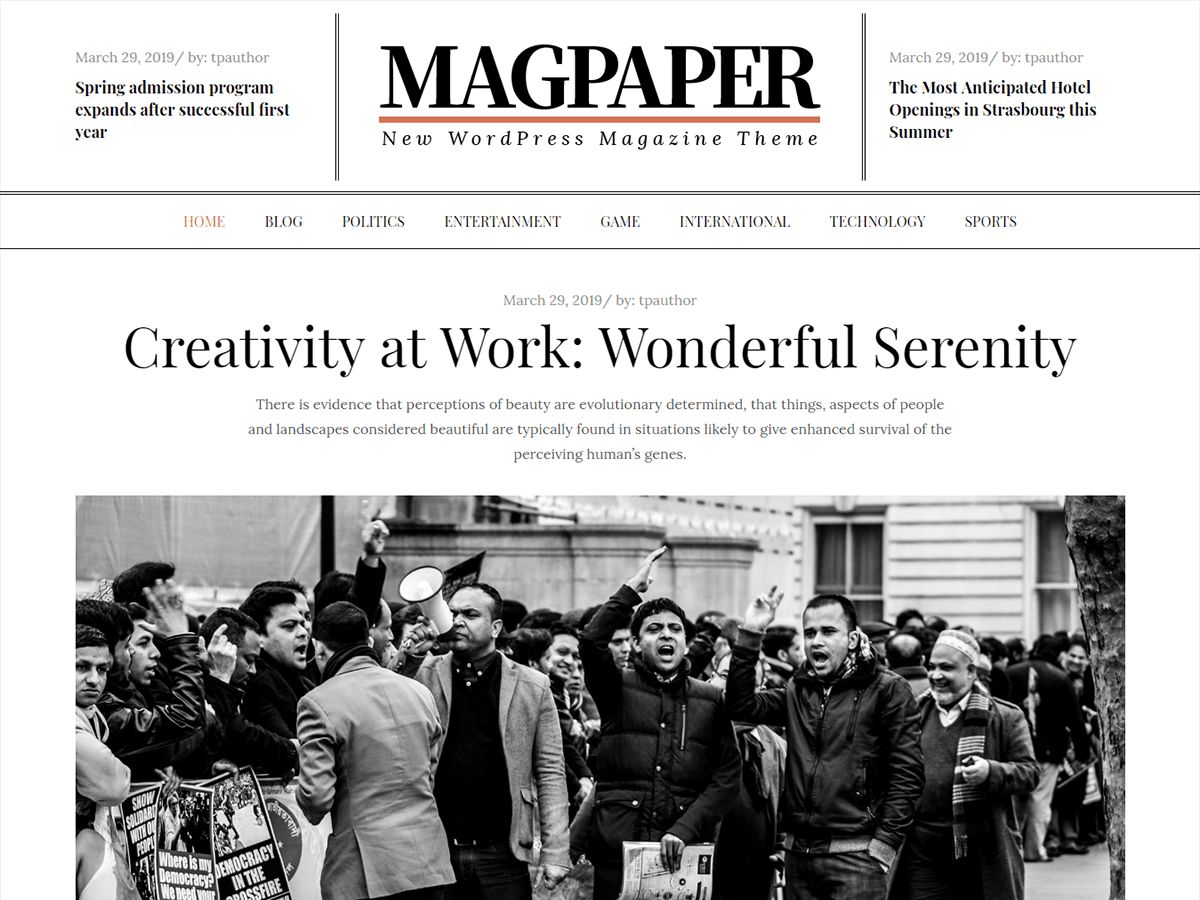 magpaper free wordpress theme