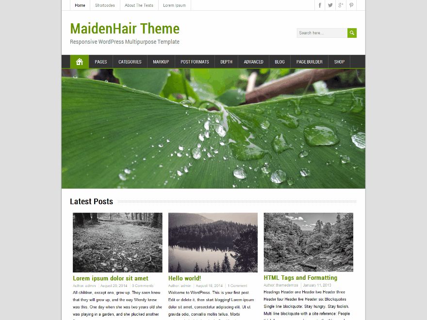 maidenhair free wordpress theme