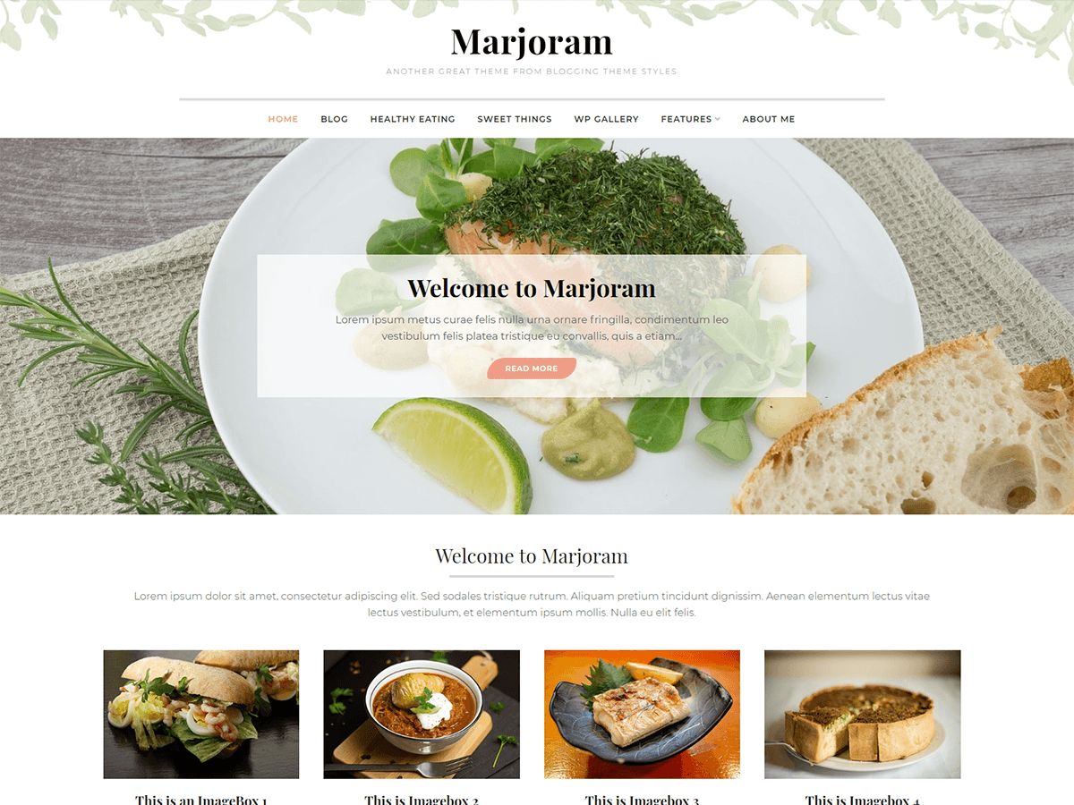 marjoram free wordpress theme