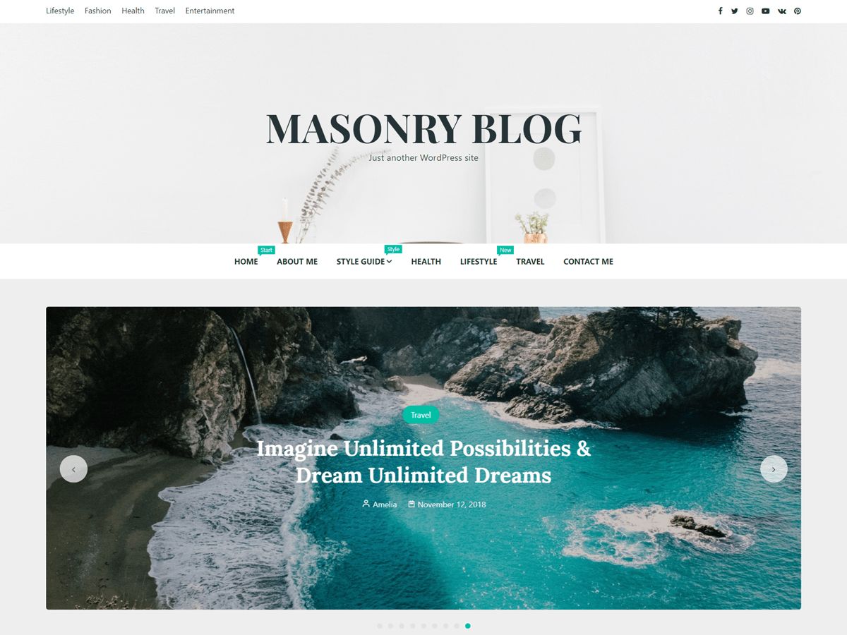 masonry-blog free wordpress theme
