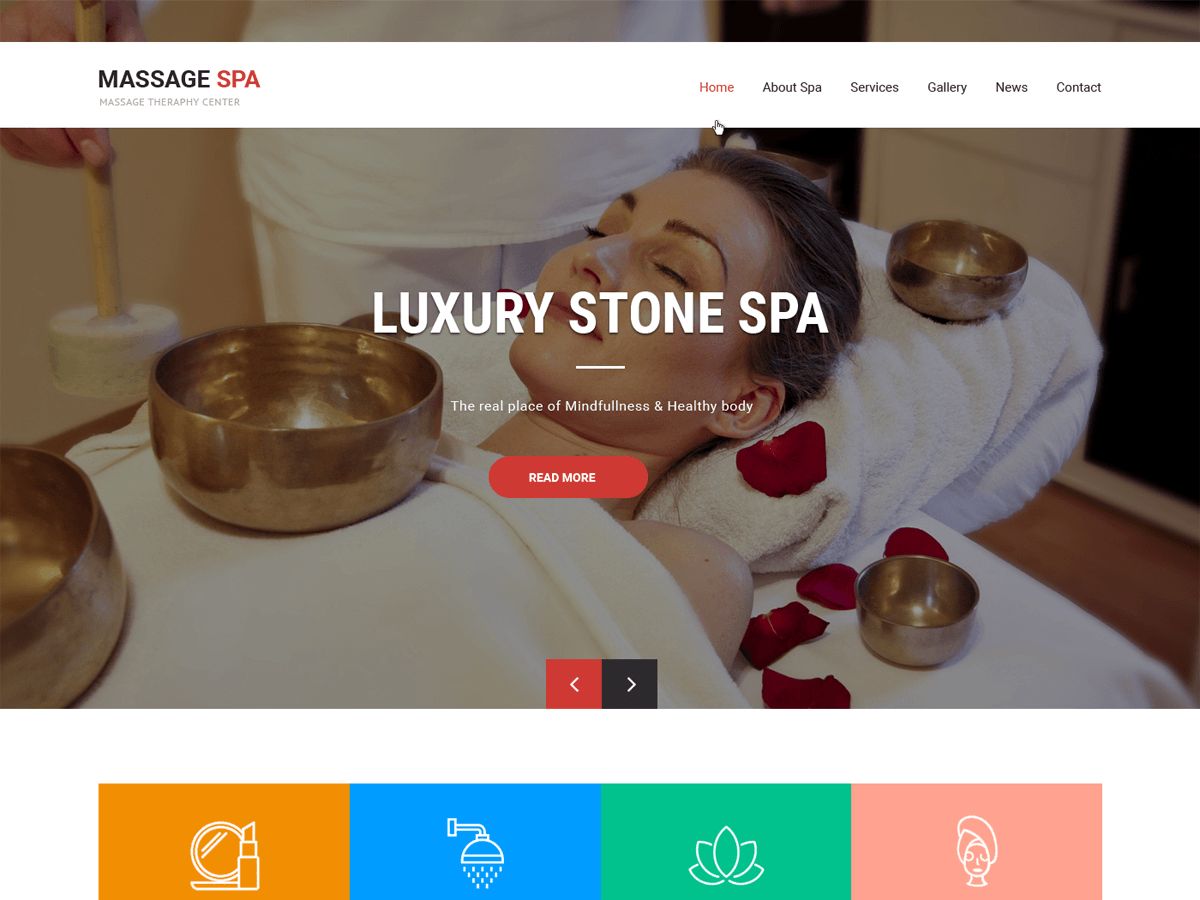 massage-spa free wordpress theme