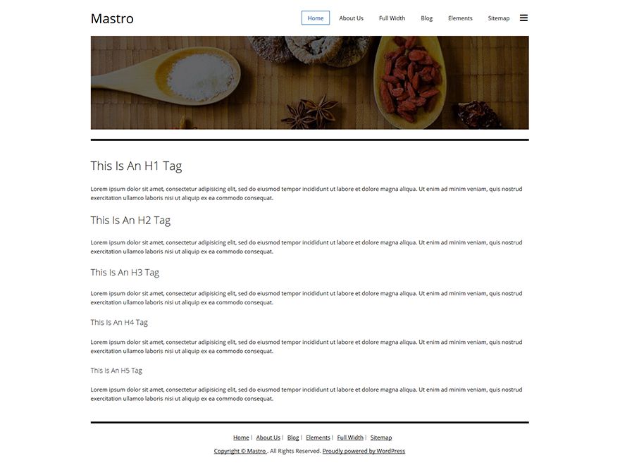 mastro free wordpress theme