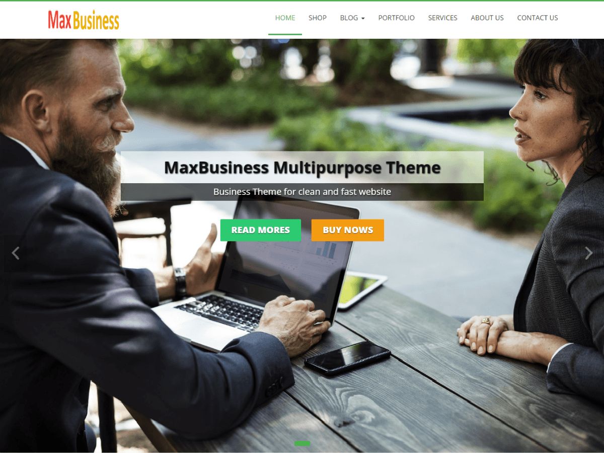 maxbusiness free wordpress theme