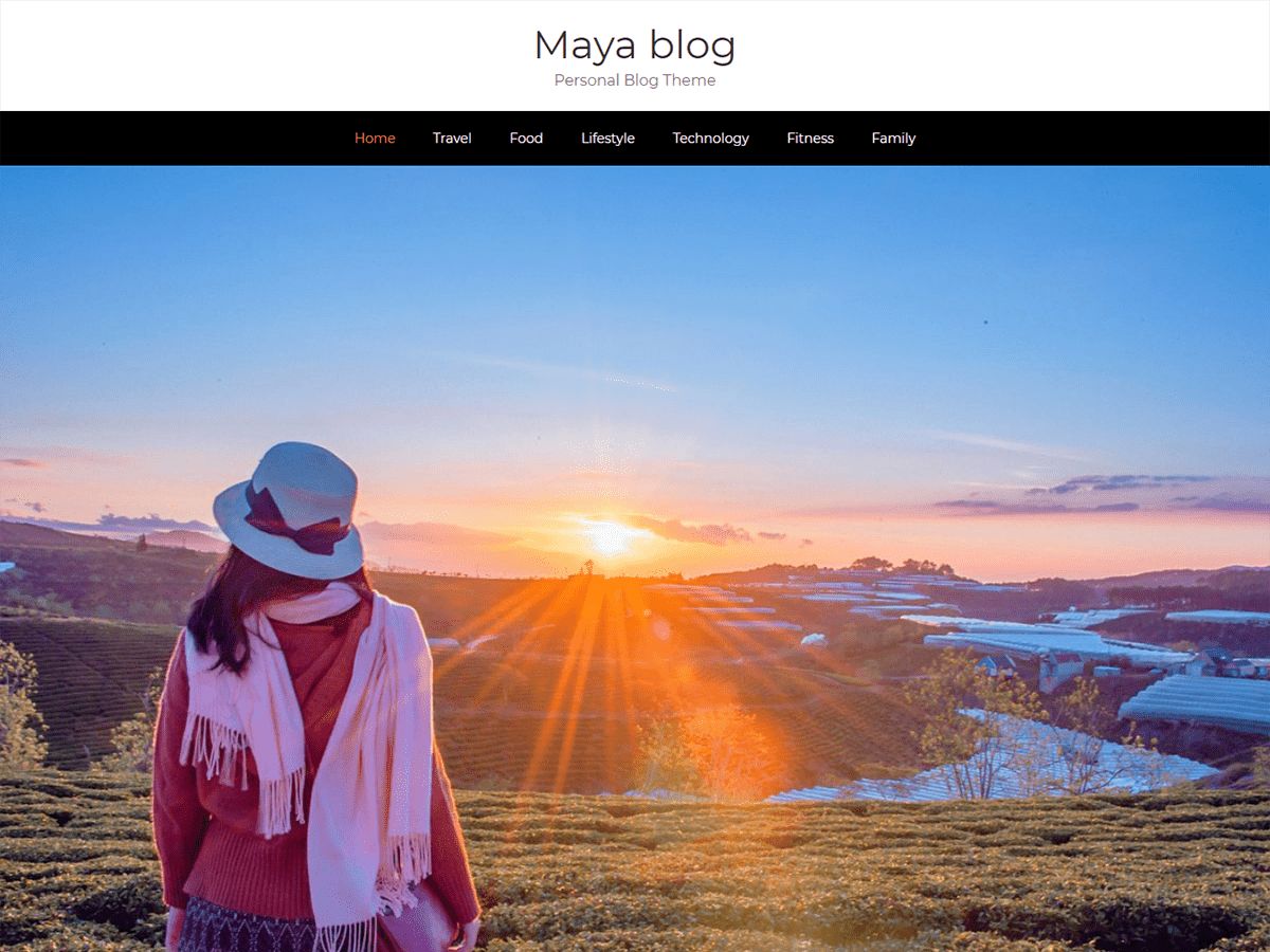 maya-blog free wordpress theme