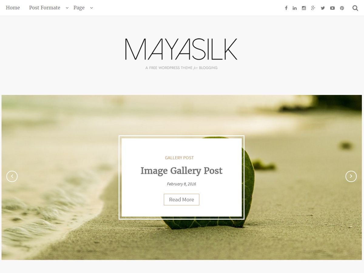 mayasilk free wordpress theme