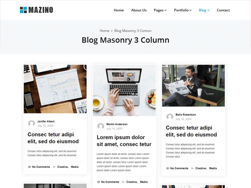 mazino free wordpress theme