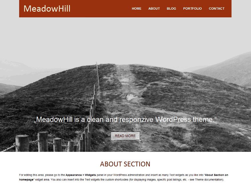 meadowhill free wordpress theme