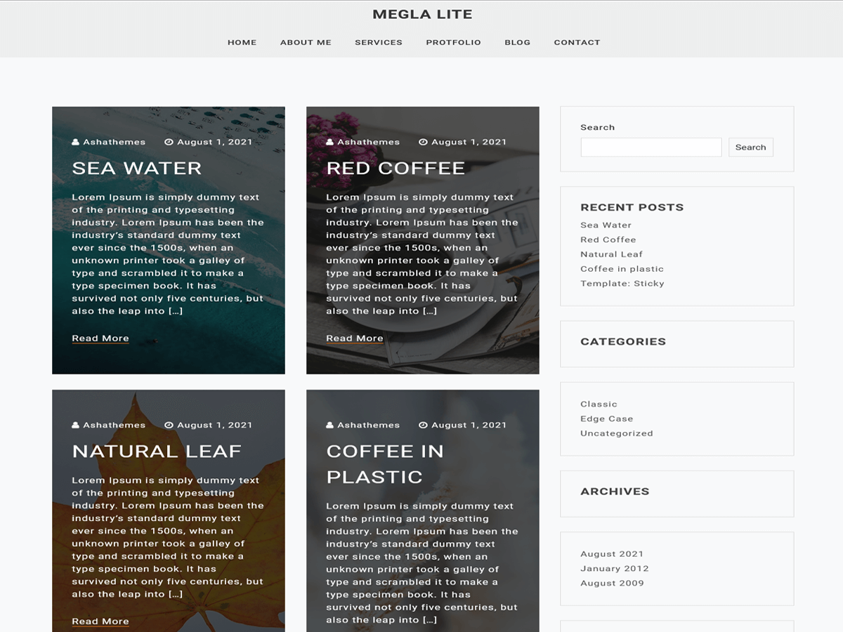 megla-lite free wordpress theme